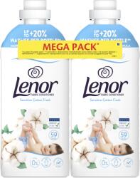 Lenor Sensitive Cotton Fresh hipoallergén textilöblítő DUO 2x1239 ml 118 mosás
