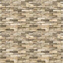 Blueback MAT Vékony krémszínű és szürke kőfal tapéta, 300 x 250 cm (BBIMG3723)