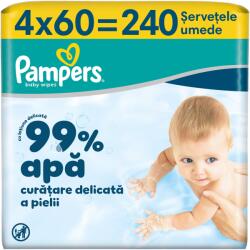 Pampers 99%-os nedves törlőkendő testápolóval, 4 csomag x60, 240 db