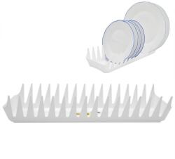 Artemis váza szárító, 15 tányér tartóval, fehér, 39x13x7cm (VD-150602)