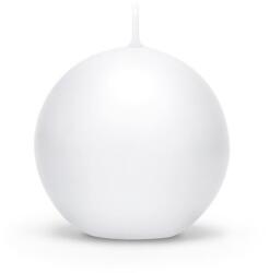 PartyDeco Gömbgyertya, Partydeco, Matt, 6cm, Fehér