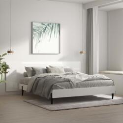 vidaXL Стенна табла за легло бял гланц 240x1, 5x80 см инженерно дърво (811058)