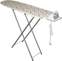 Ats Vasalódeszka, Fémszerkezettel, Pamut huzattal, 110 x 30 x 86 cm, Fa tető, 3 mm szivacs (D7046830) Vasalódeszka