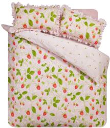 Catherine Lansfield Lenjerie de pat roz pentru pat dublu cu 3 piese 200x200 cm Strawberry Frills - Catherine Lansfield Lenjerie de pat
