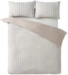 Catherine Lansfield Bézs egyszemélyes ágyneműhuzat 135x200 cm So Soft Seersucker Stripe - Catherine Lansfield