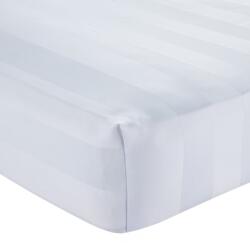 Catherine Lansfield Fehér gumis szatén lepedő 150x200 cm So Soft Satin Stripe - Catherine Lansfield