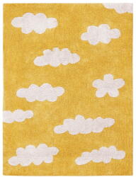 Lorena Canals Mustársárga mosható kézi szövésű pamut gyerek szőnyeg 120x160 cm Clouds Mustard - Lorena Canals