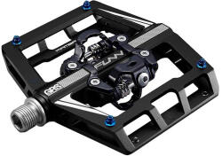 Funn Mamba ipari csapágyas kétoldalas MTB patentpedál, keretes, cserélhető szegecsekkel, fekete