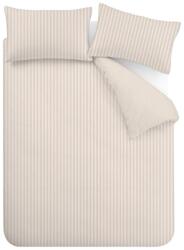 Catherine Lansfield Bézs egyszemélyes ágyneműhuzat 135x200 cm Epping Textured Stripe - Catherine Lansfield