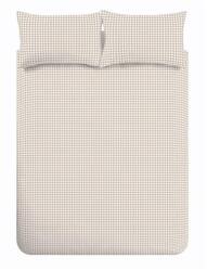 Catherine Lansfield Bézs egyszemélyes ágyneműhuzat 135x200 cm Bamford Gingham Check - Catherine Lansfield