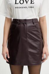 Weekend Max Mara bőr szoknya ONCIA - burgundia 42