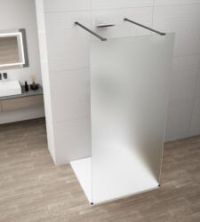 POLYSAN ESCA szabadon álló Walk-in zuhanyfal matt üveggel 1100x2100 mm, matt fekete ES1111-06 (ES1111-06)