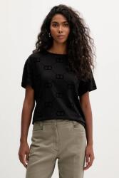 Twinset pamut póló - fekete XL - answear - 27 990 Ft