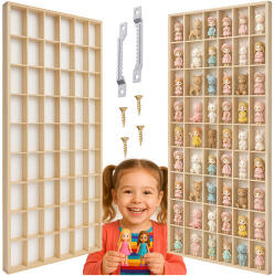 Kruzzel fából készült játéktároló polc babáknak 54 rekeszes 26969 (5900779961937)