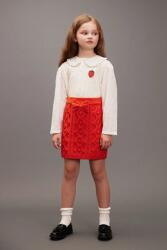 Mini Rodini gyerek pamut szoknya - piros 128-134
