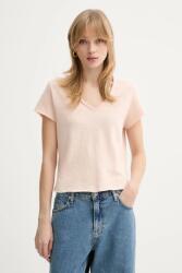 American Vintage pamut póló - bézs M - answear - 22 990 Ft