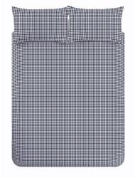 Catherine Lansfield Sötétkék kétszemélyes háromrészes ágyneműhuzat 200x200 cm Bamford Gingham Check - Catherine Lansfield