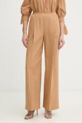 Twinset nadrág vászonkeverékből - barna XS