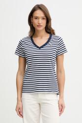U. S. Polo Assn U. S. Polo Assn. pamut póló STRIPE V-NECK - sötétkék M