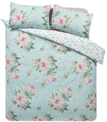 Catherine Lansfield Kék kétszemélyes háromrészes ágyneműhuzat 200x200 cm Avebury Floral - Catherine Lansfield