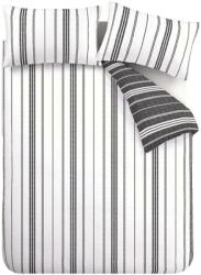 Catherine Lansfield Fekete-fehér egyszemélyes ágyneműhuzat 135x200 cm Harbour Stripe - Catherine Lansfield