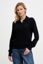 Lacoste gyapjú pulóver - sötétkék 40