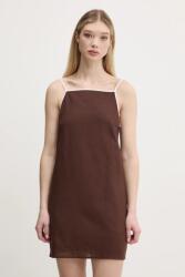 Abercrombie & Fitch vászon ruha - barna S - answear - 15 990 Ft