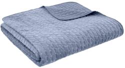 Bianca Kék bársony steppelt ágytakaró 240x260 cm Attica Velvet - Bianca