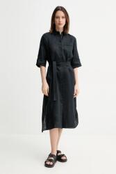 MM by Max Mara Max Mara Leisure vászon ruha - fekete 36