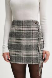 Pepe Jeans szoknya gyapjú keverékből - szürke L