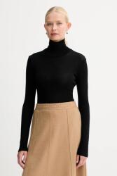 Max Mara hosszú ujjú gyapjúkeverékből TESEO - fekete M