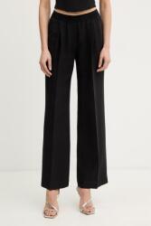 ERMANNO Firenze nadrág lenkeverékből - fekete 40