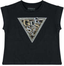 GUESS Tricouri mânecă scurtă Fete ORGANIC COTTON STRETCH Guess Negru 10 ani