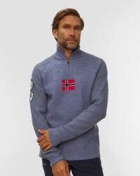 Amundsen Sports Pulover Cu Guler înalt De Schi Pentru Bărbați Amundsen Boiled Ski Sweater W/ Flag Bleumari Deschis