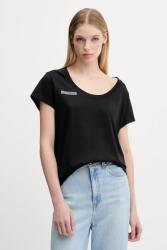 PANGAIA pamut póló Lightweight Scoop Neck T-Shirt - fekete L