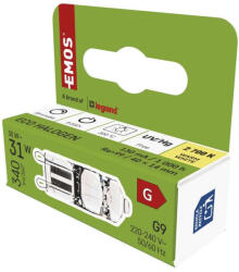 EMOS JC G9 30W 340lm ZE0305 halogén izzó (EMOS-ZE0305)