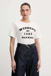 Weekend Max Mara pamut póló TENUE - fehér M - answear - 42 990 Ft