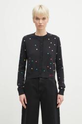 Fiorucci gyapjú kardigán Confetti Dot Print Logo - fekete S