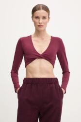 JOYINME hosszú ujjú felső jógázáshoz Luna Twist - burgundia 36