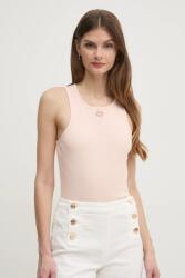 Twinset pamut top - rózsaszín M