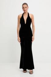 Bardot bársony ruha - fekete M - answear - 40 990 Ft