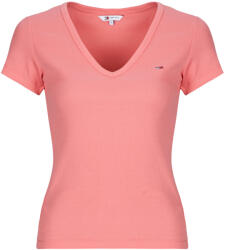 Tommy Jeans Tricouri mânecă scurtă Femei TJW SLIM ESSENTIAL RIB V SS Tommy Jeans roz EU XS