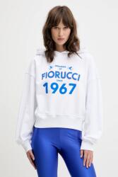 Fiorucci pamut melegítőfelső Dreaming 1967 Print Boxy Fit Cropped Hoodie - fehér XS