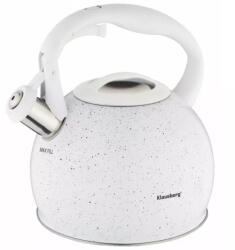 Kinghoff teáskanna, sípszóval, fehér gránit mintás, 3.0L (KB-7265)