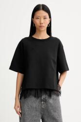 MUNTHE pamut póló RACH - fekete 34