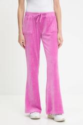 Juicy Couture velúr melegítőnadrág CAISA LOW RISE PANT - rózsaszín M