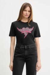 Zadig&Voltaire pamut póló - fekete M - answear - 56 990 Ft