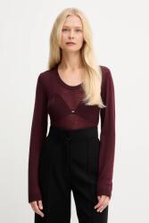 Elisabetta Franchi pulóver gyapjúkeverékből - burgundia 36