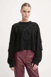 MUNTHE gyapjú pulóver SAKIRA - fekete 38