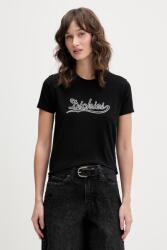Dickies T-shirt női pamut - fekete XL